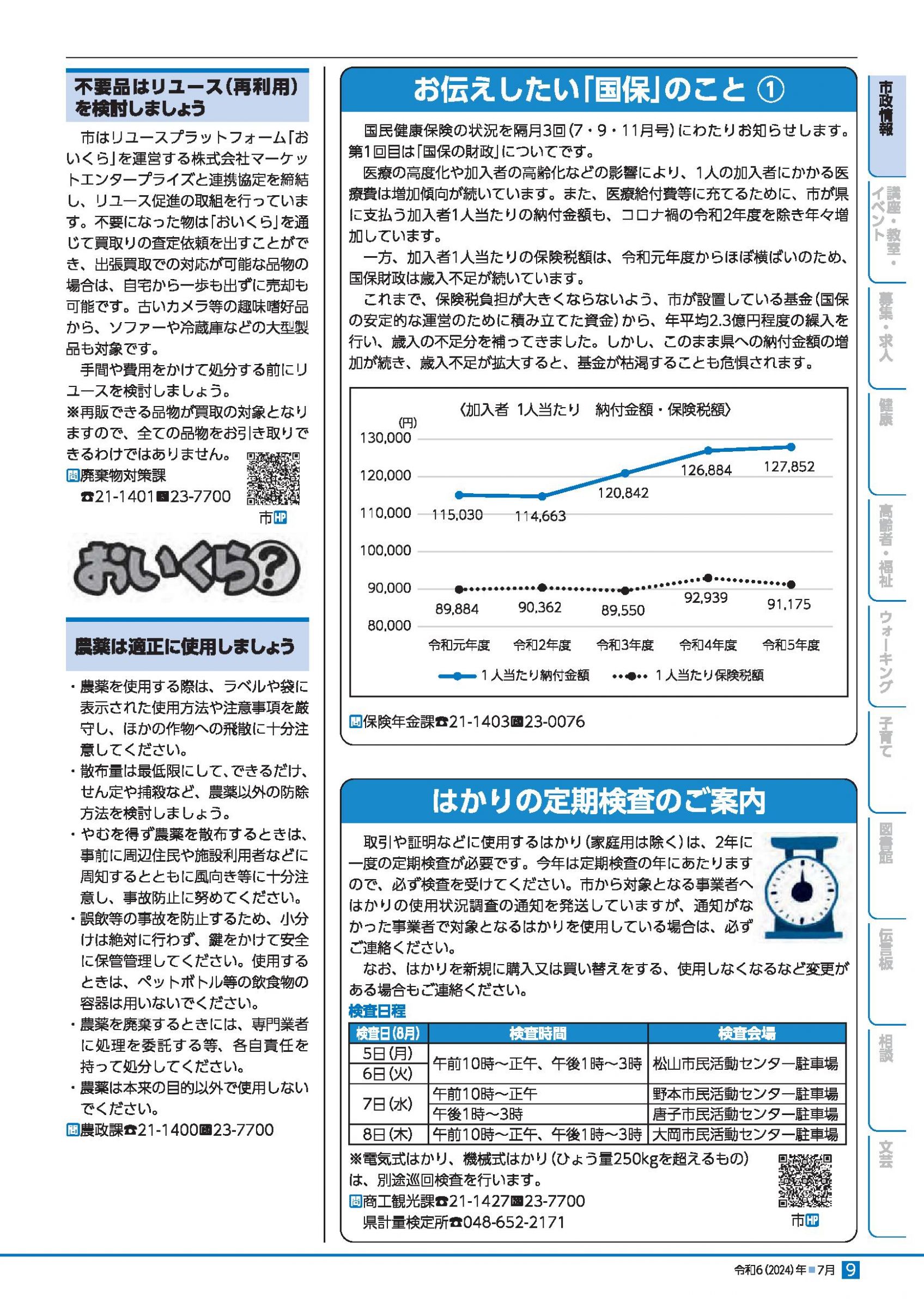 ウェブブック - 令和6年(2024)年広報ひがしまつやま７月号 9ページ目