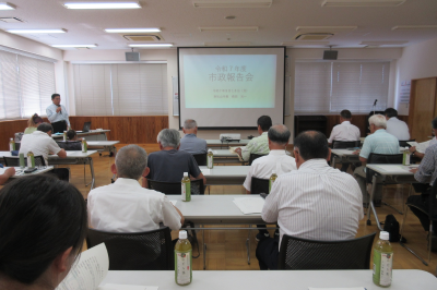 唐子地区市政報告会の画像です。
