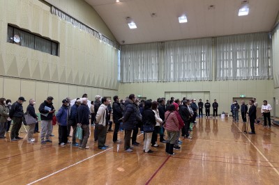  唐子地区防災訓練の画像です。