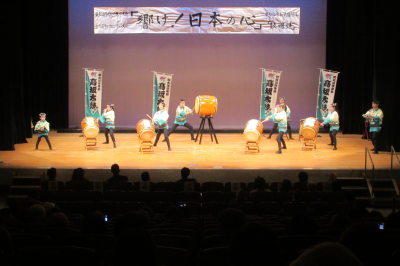  東松山市和太鼓団体「鼓遊連」第9回「響け！日本の心」公演の画像です。