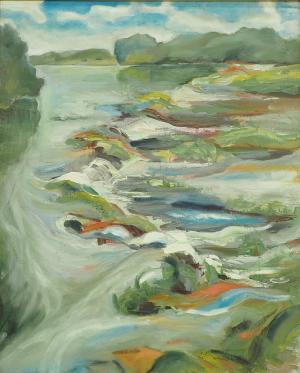 在りし日の鞍掛橋あたり　高橋好江さん