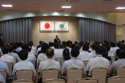 市長退任式の画像です。