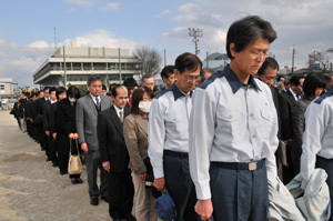 3月11日黙祷の写真1