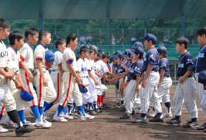 東松島市と東松山市の少年野球チーム交流試合の写真3