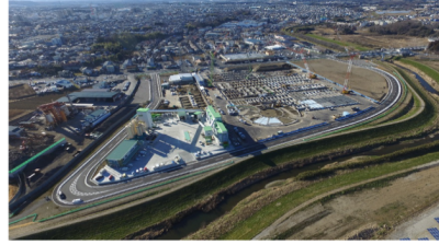 藤曲産業団地の航空写真