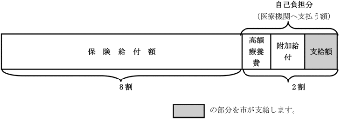 こどもの医療費の一部助成の例