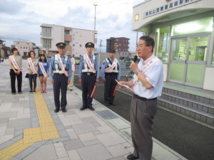 高坂駅の出発式