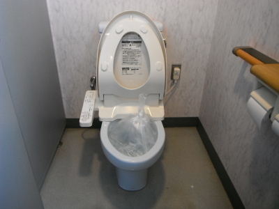 トイレに設置した水嚢