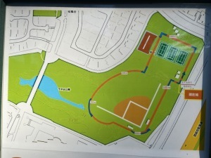 千年谷公園ウォーキングコース案内図