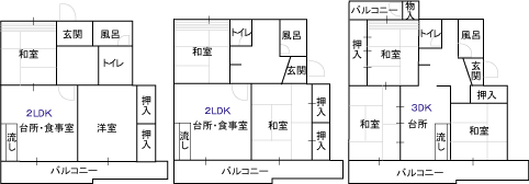 市営松本町住宅の間取り