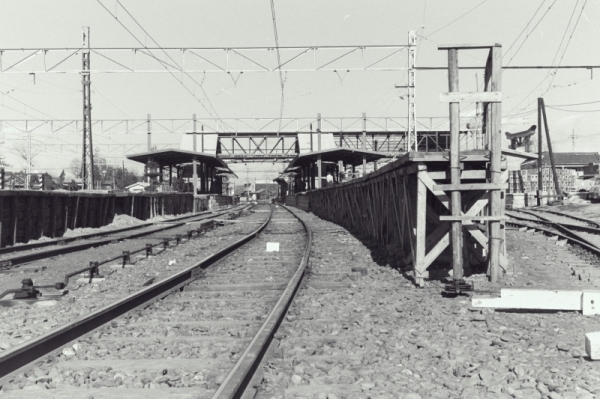 1968年の東松山駅複線化の写真