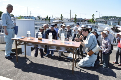 施設めぐりの様子（市野川浄化センター）