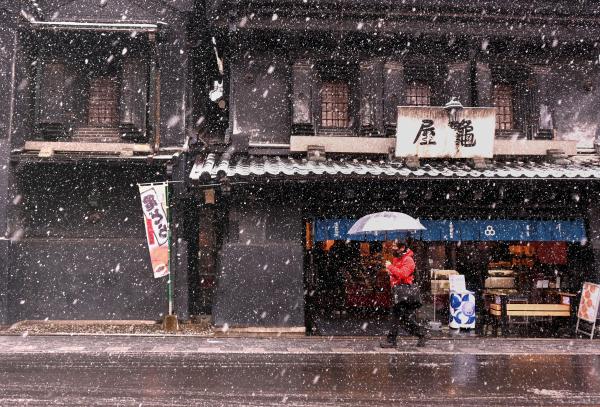 小江戸の雪