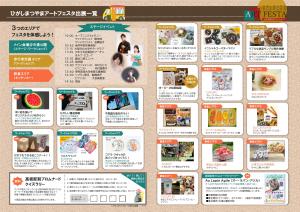 ひがしまつやまアートフェスタパンフレット裏