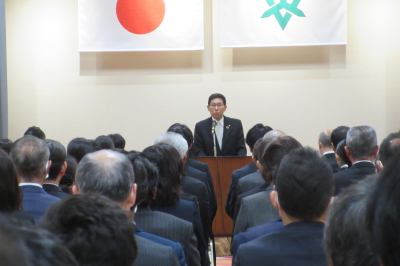 異動辞令交付式及び新規採用職員入庁式の画像です。
