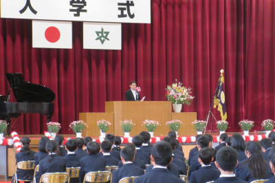 北中学校入学式の画像です。