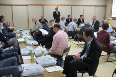  唐子地区区長会歓送迎会の画像です。